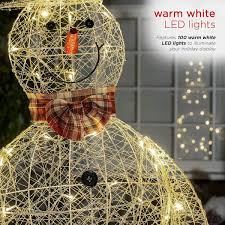 Gold Wire Holiday Decor Snowman