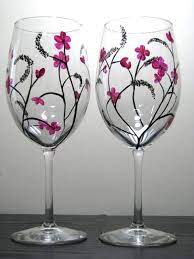 Hand Painted Wine Glass