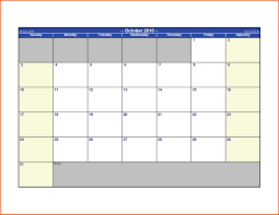 Calendar Template Open Office Printable Week Calendar