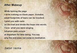 after makeup poem by satish verma