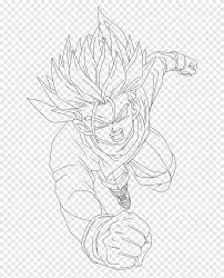 Super dragon ball heroes is a japanese original net animation and promotional anime series for the card and video games of the same name. Trunks Line Art Sketch Dragon Ball Heroes Beat White Face Png Pngegg