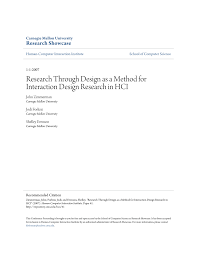 interaction design research in hci