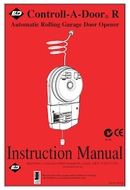 b d garage door installation manual