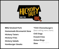 menu of hickory hut in dallas ga 30132