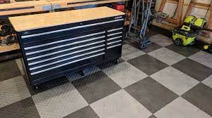 how to install garage floor tile