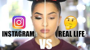 insram vs real life makeup you