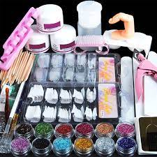 acrylic nail kit beginner flash powder