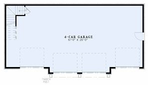 Garage Plan 1487 4 Car European Garage