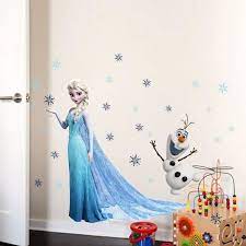 Sticker Elsa Olaf Frozen Reine Des