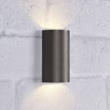 Theo up down outdoor wall light. Lyra Led Outdoor Up Down Wall Light Dark Grey Lighting Direct