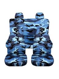 Blue Camo Seat Covers For Cars Trucks