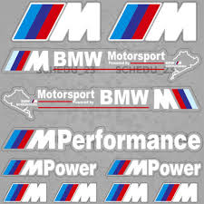 BMW Motorsport M Performance Power Car Sticker 3D Decal Stripes Logo  Decoration | eBay
