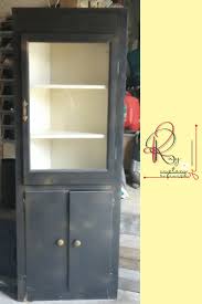 Decoupage Glass And Wood Cabinet Door