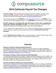 ca compusource payroll tax changes 2016