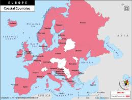 Just click the map to answer the questions. Map Of Coastal Countries Of Europe List Of European Countries With Coastline Coastal Country Europe Europe Map