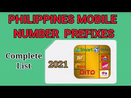 mobile number prefi in the