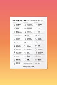 a comprehensive list of yoga pose names