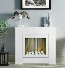 Electric Fire White Freestanding
