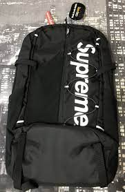 supreme backpack black ss17 100