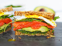 This sophisticated egg sandwich might just be your new favorite. Smoked Salmon Avocado And Pesto Breakfast Sandwich Registered Dietitian Columbia Sc Rachael Hartley Nutrition