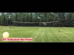 how to make volleyball net poles diy