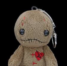 dark tan scary cute voodoo doll plush