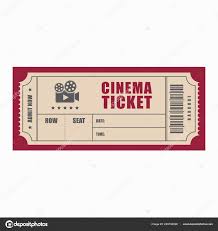 Cinema Ticket Movie Template Check Layout Stock Vector