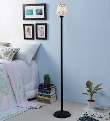 Torchiere Floor Lamps Red Glass Shade Torchiere Floor Lamp With Metal Base By New Era Pepperfry
