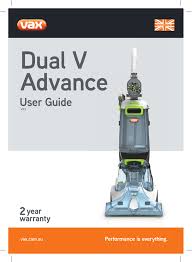 vax dual v advance user guide manualzz