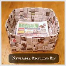 diy recycled newspaper basket project
