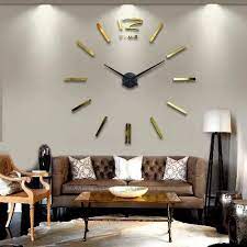 Metal Acrylic Mirror Quartz Diy Wall Clock