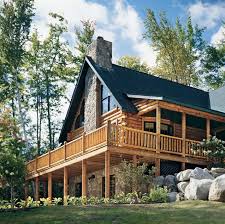 Mountainside Log Home In New Hampshire