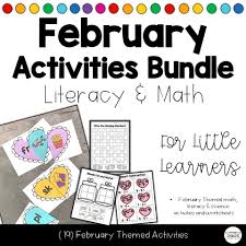 february literacy math activities