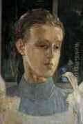 Knitting By The Door Light Oil Painting, Adriaan Marinus Geijp Oil Paintings ... - 2497112