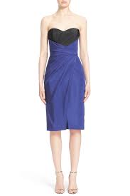 J Mendel Strapless Silk Sweetheart Neck Pleat Wrap Dress Nordstrom Rack