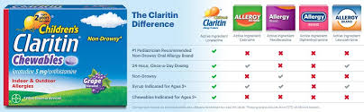 Claritin Childrens Chewable Tablets Bubble Gum 30 Count
