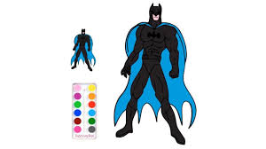 siêu nhân batman, vẽ và tô màu cùng bạn bút chì, học và chơi