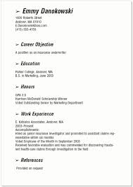 10 Example Of Simple Resume For Student Inta Cf
