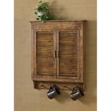 Distessed Wood Shutter Wall Cabinet