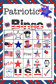 What is included in this bingo game! July 4th Patriotic Printables