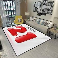 Lay out beautiful artwork and trending patterns from independent artists across the world. Amazon Com 21st Birthday Non Slip Rug Pad Farmhouse Kitchen Rugs Hand Written Style Happy Birthday Quote Teen Party Theme Comfy Bedroom Home Decorate Floor Kids Playing Mat Charcoal Grey White And Red