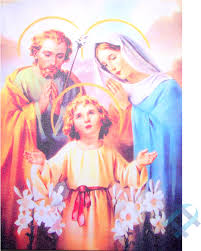 holy family in cherry frame 10 25x12