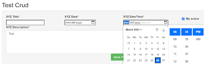 how to set data calendar widget for