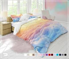 Rainbow Clouds With Sunrays Bedding Set