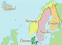 map of the nordic countries including