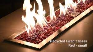 red small fire pit glass you