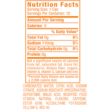t sunkist orange soda nutrition