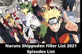 Naruto Shippuden Filler List 2021 Episodes List