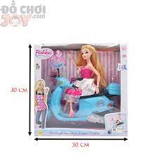Búp bê barbie chạy xe spacy xanh dương cho bé gái Đồ Chơi Joy
