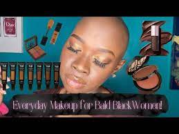everyday makeup for bald black women